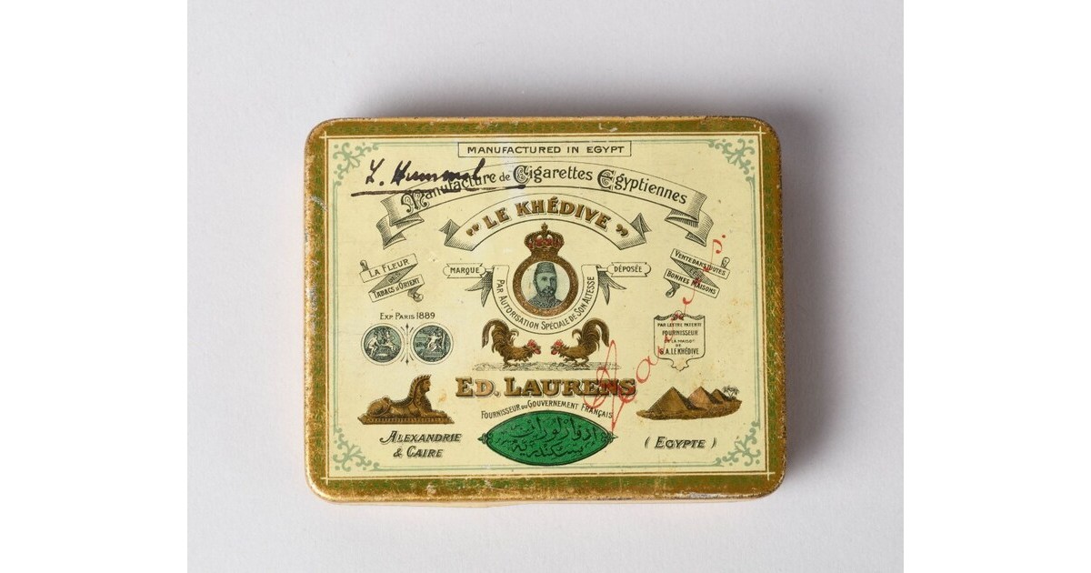 Boîte à cigarettes "Le Khédive", MANUFACTURE DE CIGARETTES EGYPTIENNES