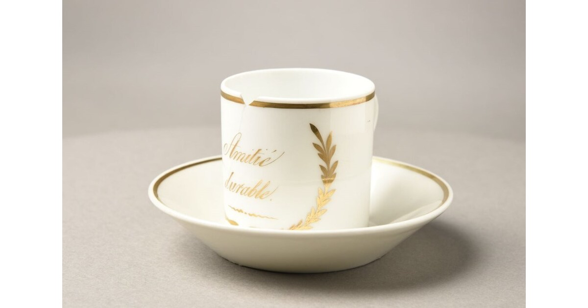 Tasse et sa soucoupe en grès gris Henri - Pomax
