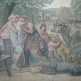 Gustave Pierre, Triptyque Retour des champs, 