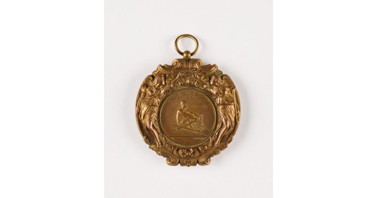 Médaille En Bronze Aube Fédération Française D'Aviron 1920 - Médaillon Sportif Ancien, Art Et Collection