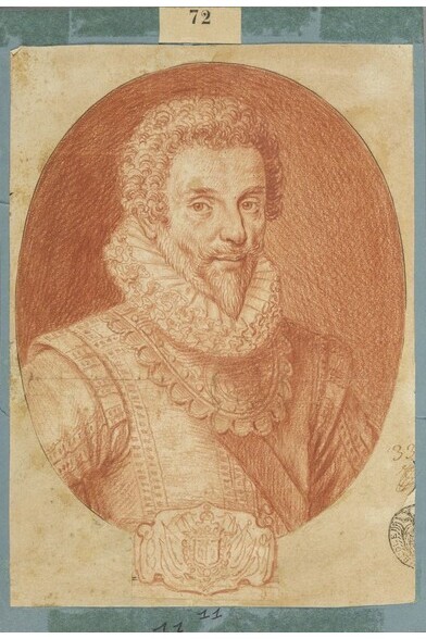Fig. 1 - Portrait de Jean-Louis de Nogaret, découpé et monté 