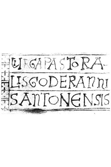 Fig.2 bis - Virole du bâton pastoral de Goderan de Saintes (Corpus des inscriptions 3, pl. LII )