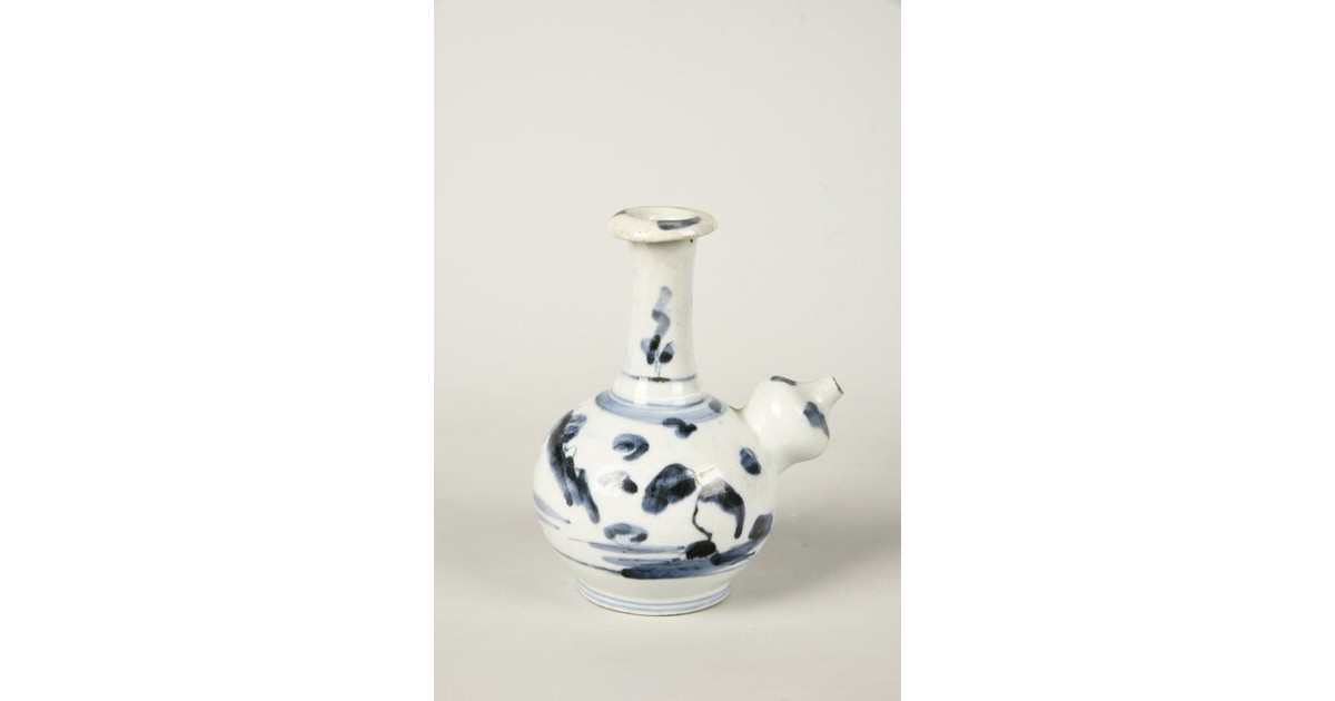 2 Anciens Becs Verseurs Vase Orientaux - Antiquités Japonaises, Forme Dallah, 30 Cm