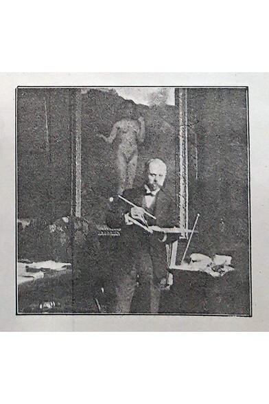 ANONYME, « Emile Friant dans son atelier »
