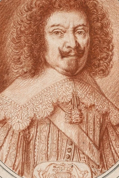 Fig. 2 - Portrait de Charles de Lorraine-Guise, dans son cadre gravé conservé 