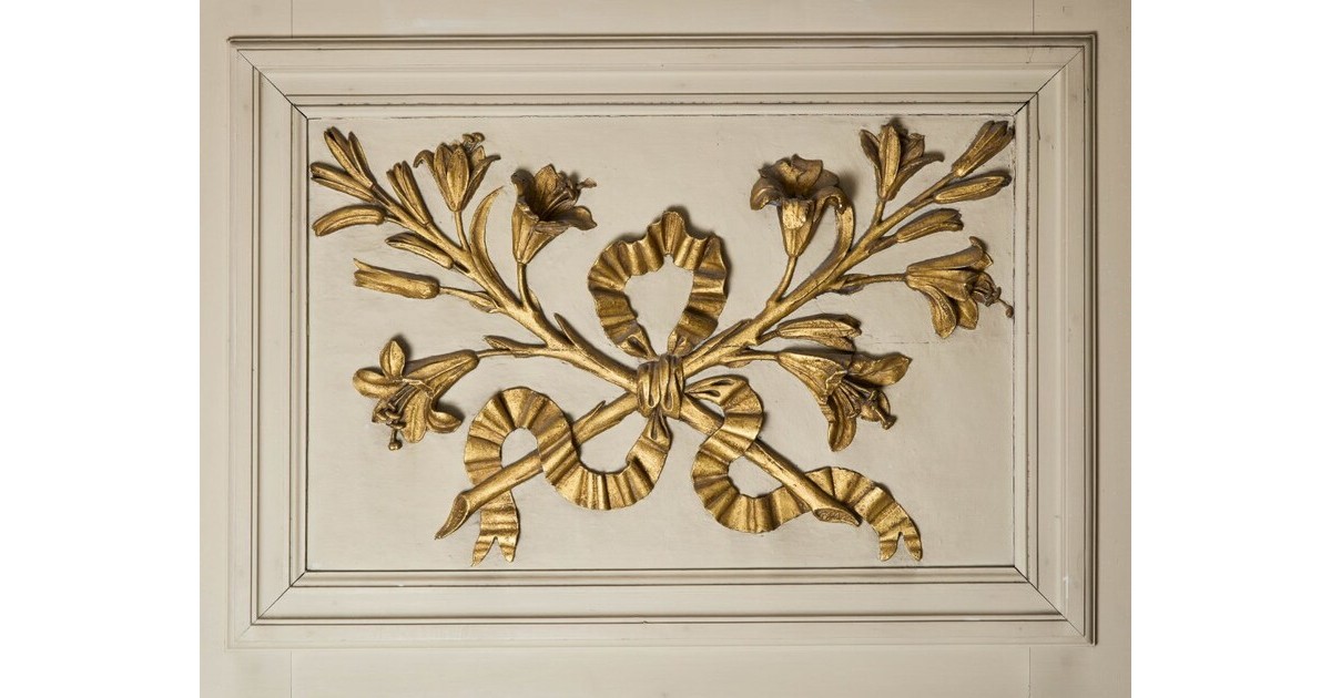 laserkris Fleur-Du-Lis Panneau décoratif pour radiateur Motif FDL2 (non apprêté, 600 mm x 300 mm