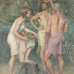 Gustave Pierre, Triptyque Retour des champs (détail droite)