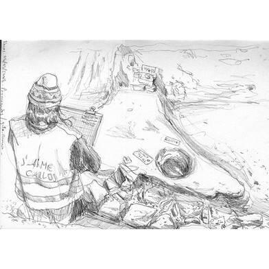 Croquis de fouille de Benoît Blary - Niveau gallo-romain
