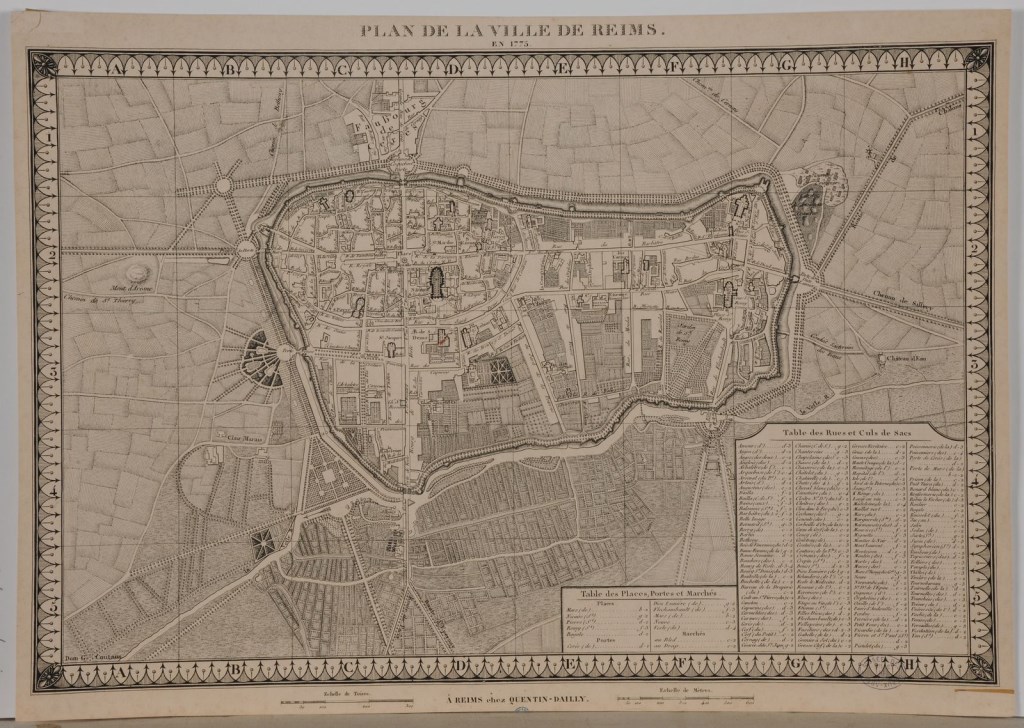 Plan de la ville de Reims en 1775 ARRIVET Portail officiel des Musées de Reims