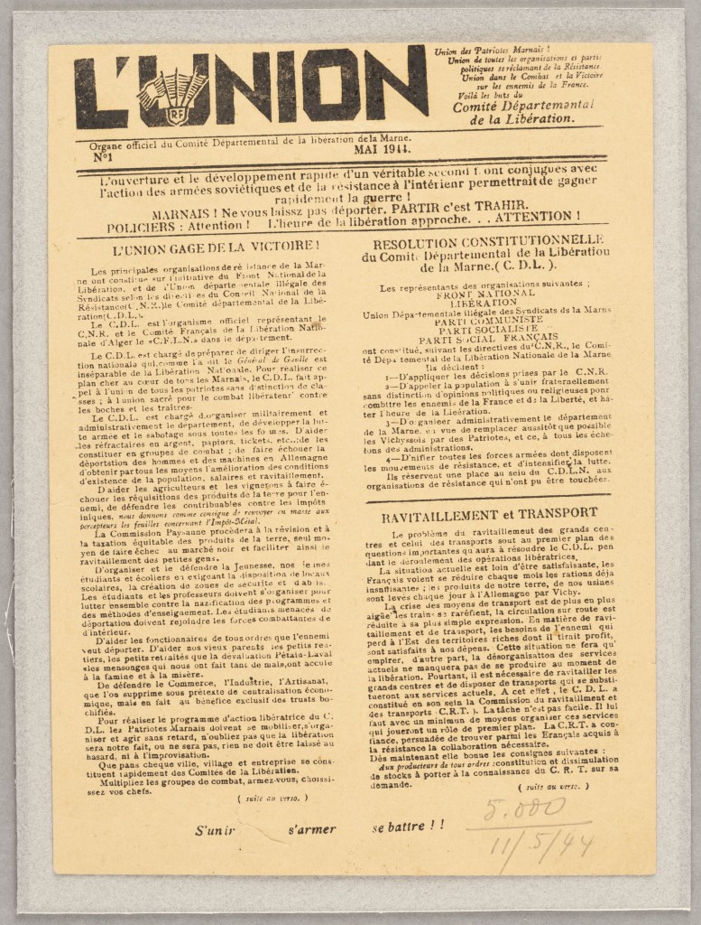  par COMITÉ DÉPARTEMENTAL DE LA LIBÉRATION DE LA MARNE